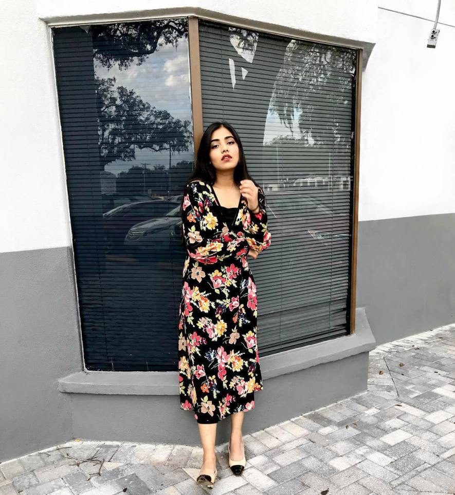 Long Sleeve Floral Dress for Spring Formal