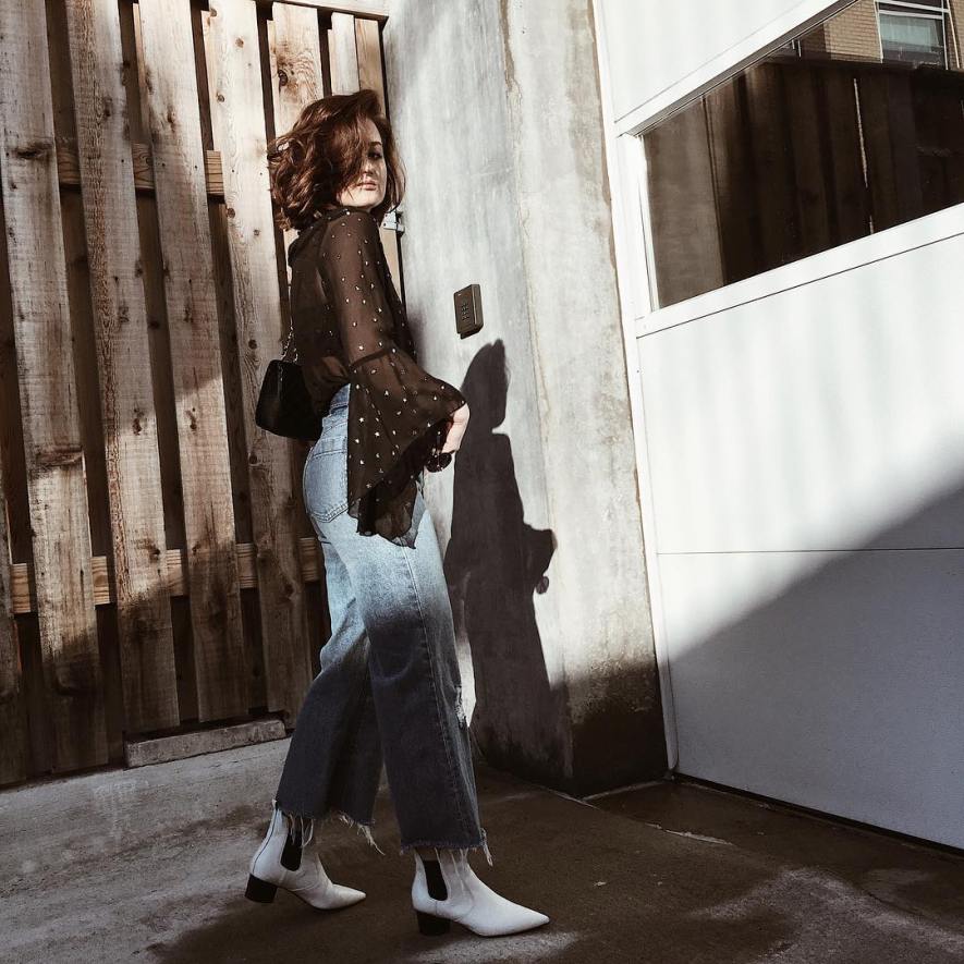 Denim Culottes and a Flowy Blouse