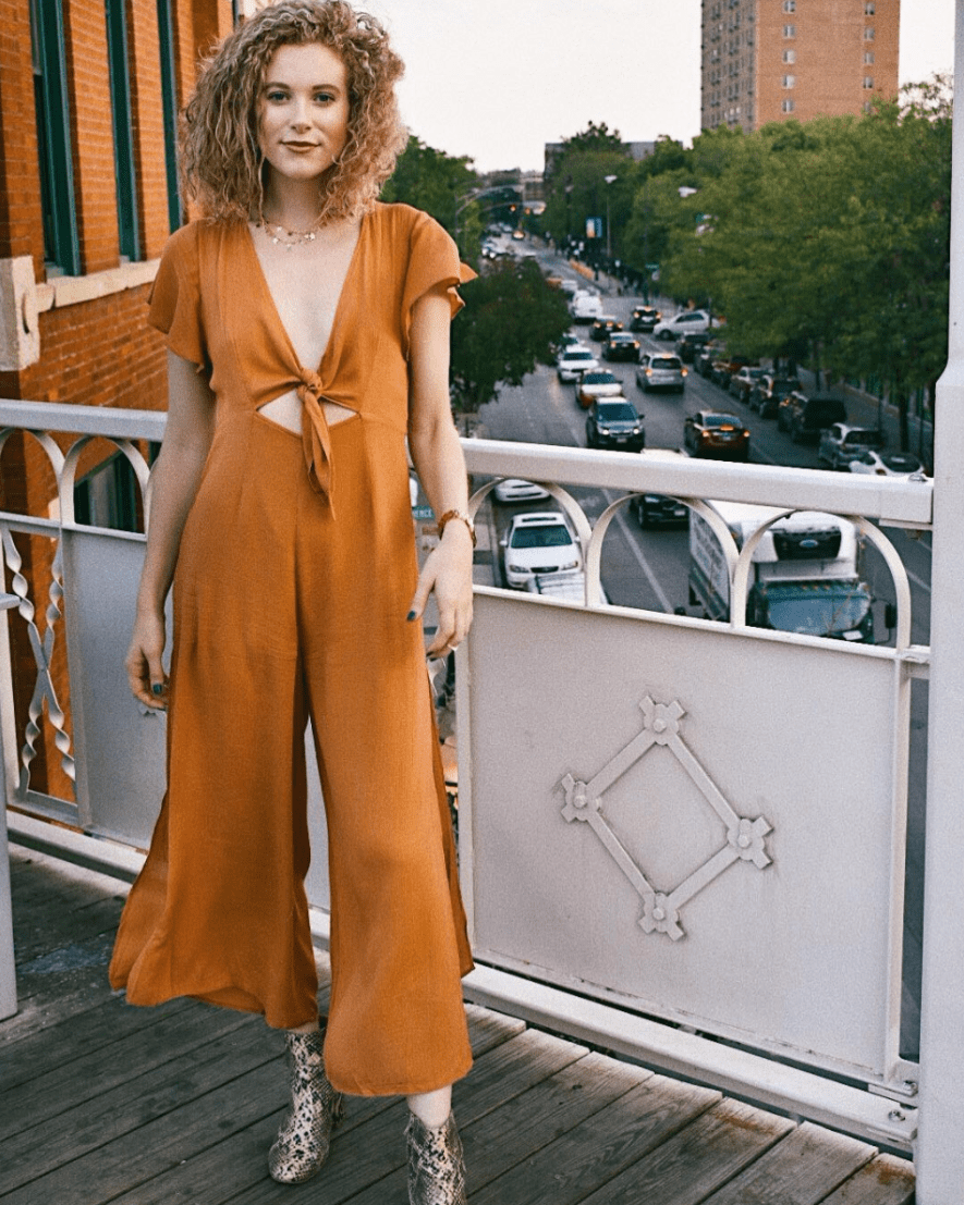 Orange Jumpsuit Graduation Outfit