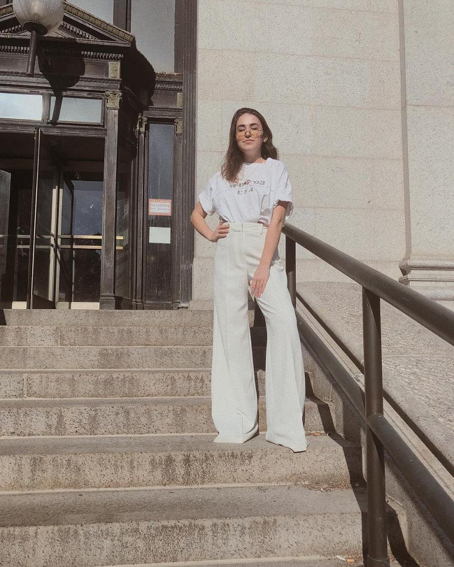 All White Tee Shirt And Pants