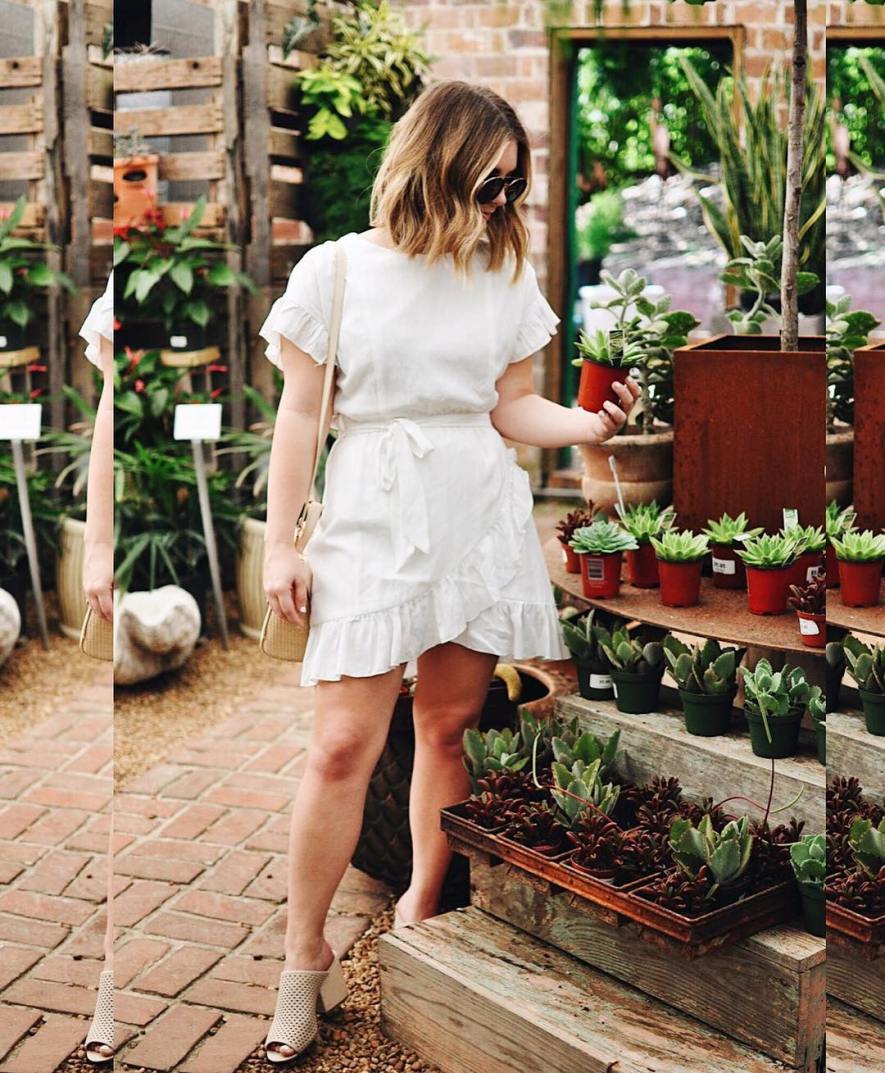 All White Dress Outfit