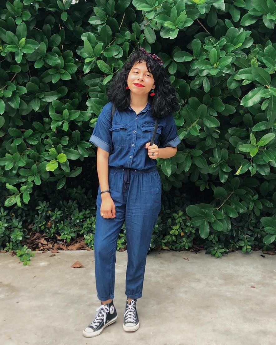 denim jumpsuit