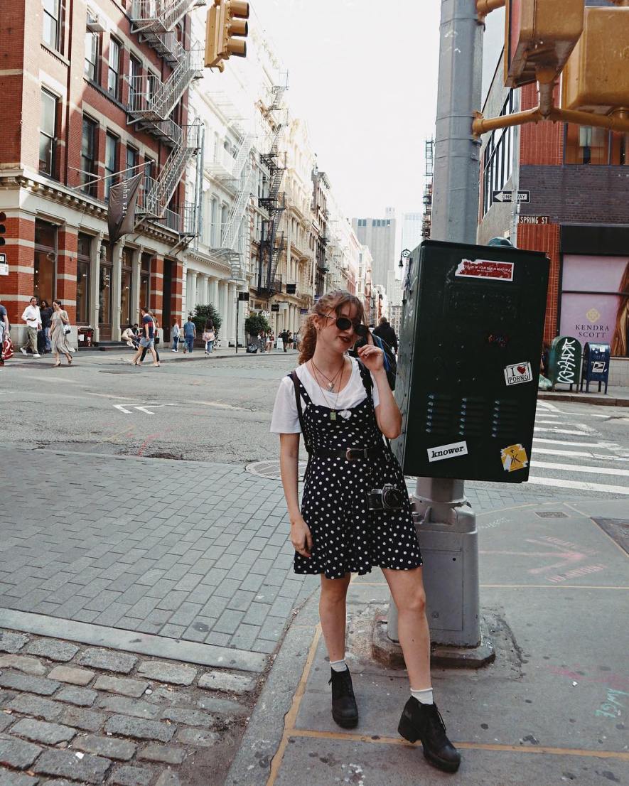 90s dress and tee